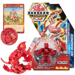 Bakugan Legends Platinum Figur von Neo Dragonoid und Karten