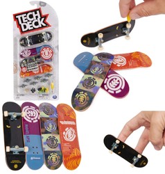 Element Tech Deck 4er-Pack bunte Fingerboard-Skateboards zum Zusammenbauen