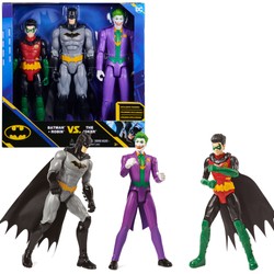 Großes 3-in-1 DC Comics Set Großfiguren Batman, Robin, Joker 30 cm