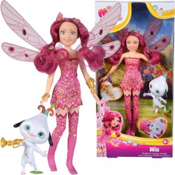 Mia and me Fairy Puppe mit beweglichen Flügeln und Phuddle-Figur + Zubehör