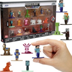 Minecraft Caves&Cliffs Satz von 18 Metall Nano Metalfigs Figuren