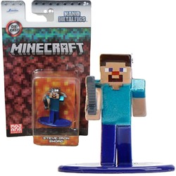 Minecraft Metall Sammelfigur Steve mit Eisenschwert Nano Metalfigs 4 cm Jada