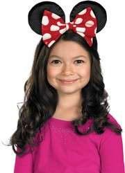 Minnie Mouse Ears Haarband mit Schleife Ohren Stirnband Kinder Kostüm Zubehör