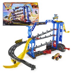 Monster Jam Garage Set mit Rennstrecke und Cars