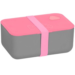 Paso BeUniq Frühstücksbehälter Lunch Box grau-rosa mit Radiergummi 750ml