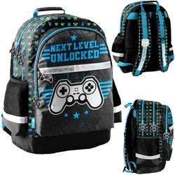 Paso Schulrucksack Game Next Level Schwarz