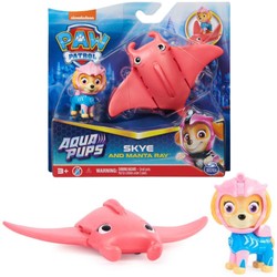 Paw Patrol Aqua Pups Set Skye Figur und Seeteufel