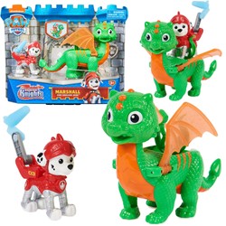 Paw Patrol Rescue Knights Knights 2 Figuren Marshall und Jade Drache