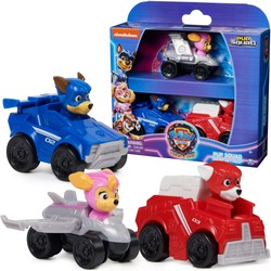 Paw Patrol The Mighty Kinofilm Set mit 3 Mini-Fahrzeugen Hundefiguren Cars