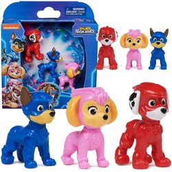 Paw Patrol The Movie 2 Kleiner Satz von 3 Figur Hunde Skye Chase Marshall Welpen