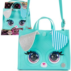 Purse Pets Kleine blaue interaktive Welpentasche mit beweglichen Augen + Sound