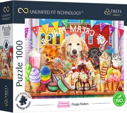 Puzzle 1000 Doggy Peekers Unlimited Fit Technologie