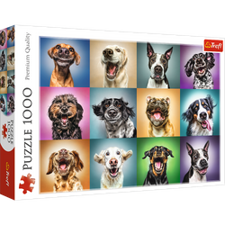 Puzzle 1000 Hunde Hundeportraits Lustige Hunde Trefl 10462 