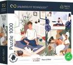 Puzzle 1000 Yoga-Katzen Kaffee Seelenfrieden Trefl