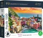 Puzzle 1500 Vernazza, Ligurien Italien Unbegrenzt fit Technologie