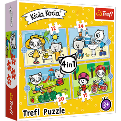 Puzzle 4in1 Kicia Kocia Kätzchen Tag Trefl 34372