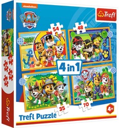 Puzzle 4in1 Urlaub Paw Patrol Trefl 