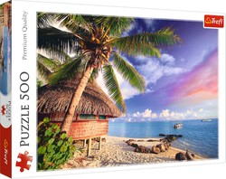 Puzzle 500 Bora Bora Insel Meer Strand Palmen Sommer Trefl Premium Qualität