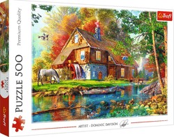 Puzzle 500 Hütte am Fluss Trefl Premium Qualität