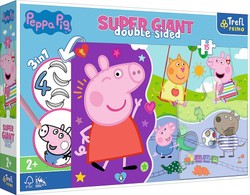 Puzzle Giant 3in1 15 Teile Treffen Sie lustige Peppa Pig