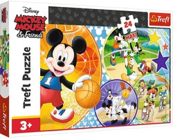 Puzzle Maxi 24 Teile Mickey Mouse und Freunde Sport Zeit!