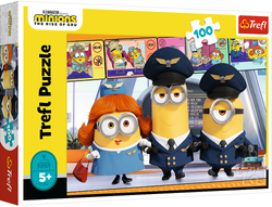 Puzzle Minions am Flughafen 100 Elemente Trefl 16390