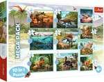 Puzzle Set 10in1 In einer Welt der Dinosaurier 329 Teile