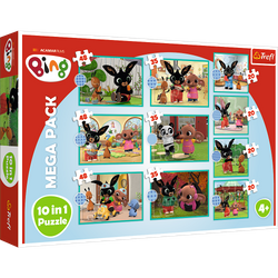 Puzzle Set 10in1 Was Bing Bunny macht? 329 Elemente