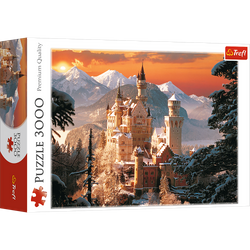 Puzzle Winterschloss Neuschwanstein Deutschland, 3000 Elemente, Trefl 33025