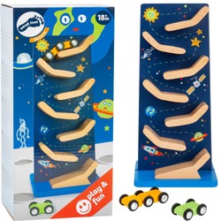 Small Foot Wooden Space Tower Bahn mit Fahrzeugen