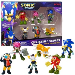 Sonic Prime Set mit 8 Sonic Kluckles Tails Figuren