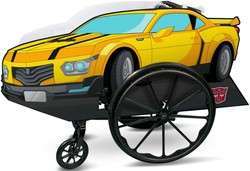Transformers Bumblebee Fahrzeug Faschingskostüm Rollstuhl Kostüm