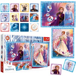 Trefl 90814 Disney Frozen II 2x Puzzle + Memos