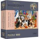 Trefl Holzpuzzle Hund Freundschaft 1000 Elemente