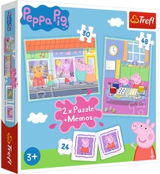 Trefl Peppa Wutz Satz 2x Rätsel + Notizen