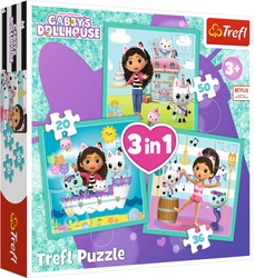 Trefl Puzzle 3in1 Activity Gabi Katzenhaus 106 Elemente