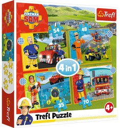 Trefl Puzzle 4in1 Brave Feuerwehrmann Sam