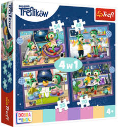 Trefl Puzzle 4in1 Gute Nacht Treflik Familie