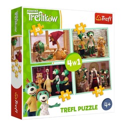 Trefl Puzzle 4in1 Neue Freunde Die Treflik Familie 207 Elemente