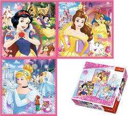 Trefl Puzzle Verzauberte Welt der Disney Prinzessinnen 3in1 106 Elemente