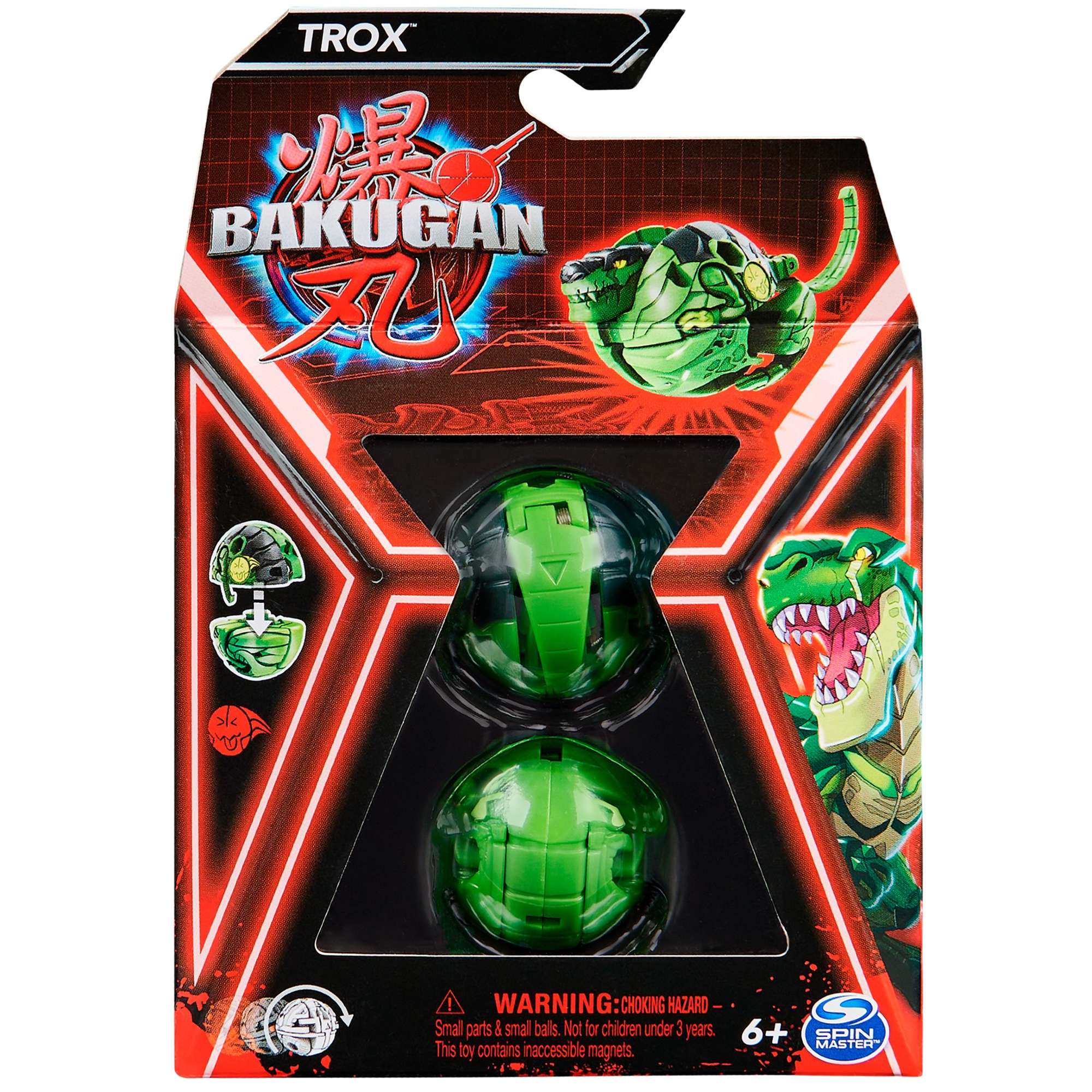 Bakugan Trox grüner Dinosaurier transformierende Kampffigur +