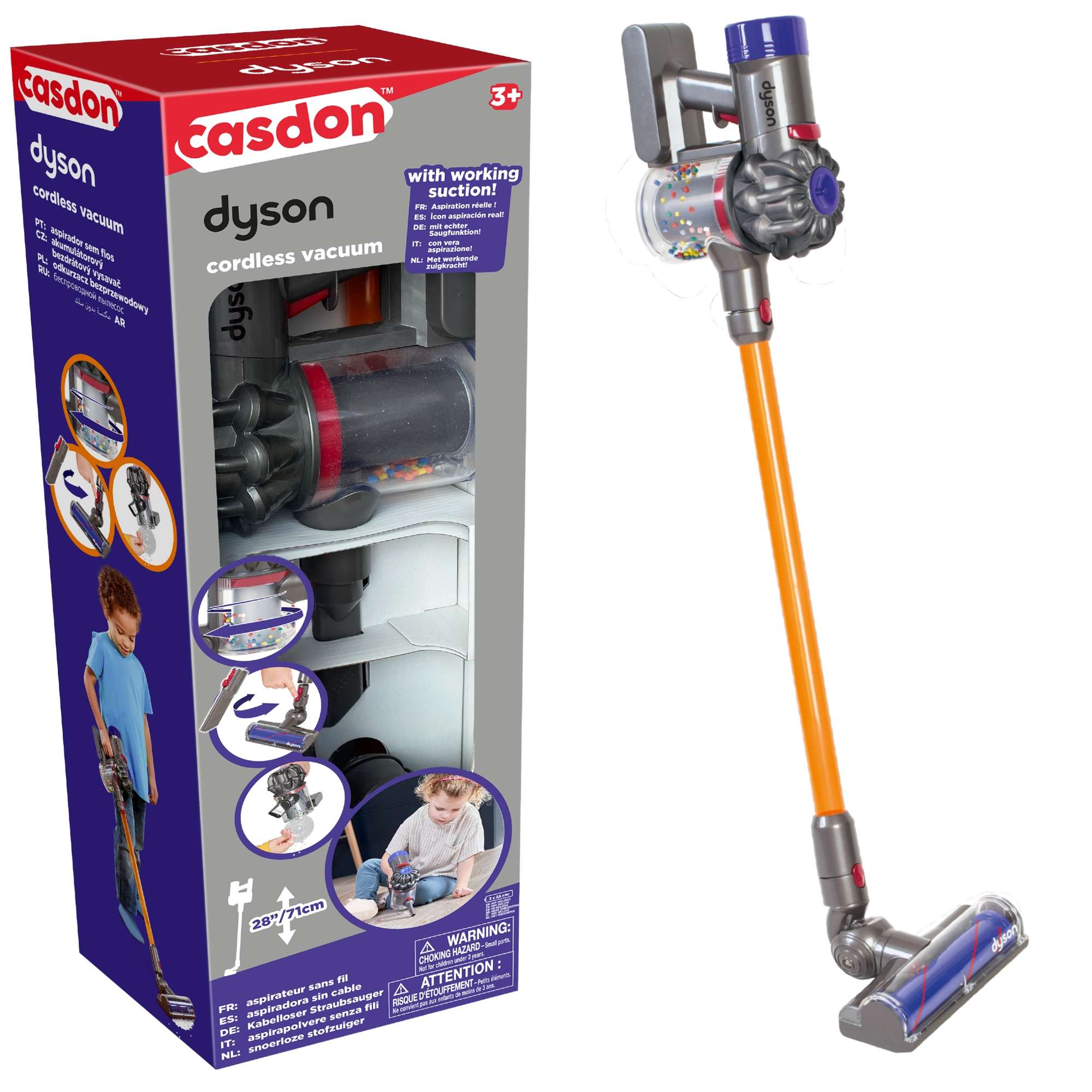 Upright für Kinder Staubsaug Cordless Casdon Dyson Spielzeug interaktive Vakuum