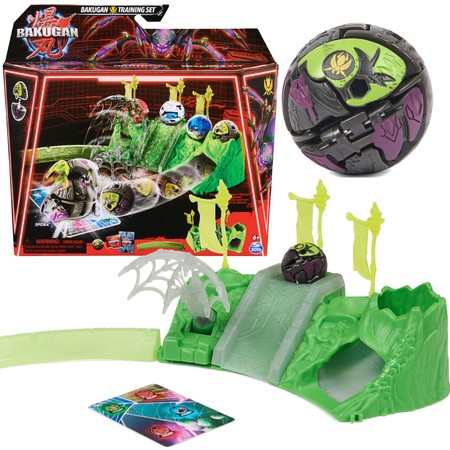 Bakugan Training Set + Spidra Insekt Clan Figur Grün Strategie Spiel