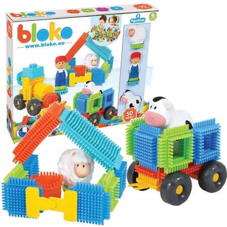 Bausteine Waffeln 50 Stück + 3 Bloko Pin Bricks Figuren