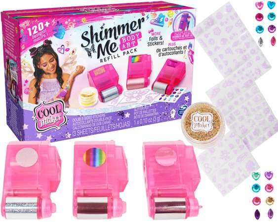 Cool Maker Shimmer me body Art Set mit ergänzenden Tattoos für Kinder