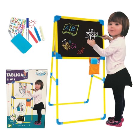 Doppelseitige pädagogische Magnetkreidetafel für Kinder 2in1