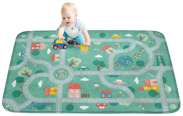 Kinderzimmerteppich City streets Spielmatte 100x150 cm Achoka