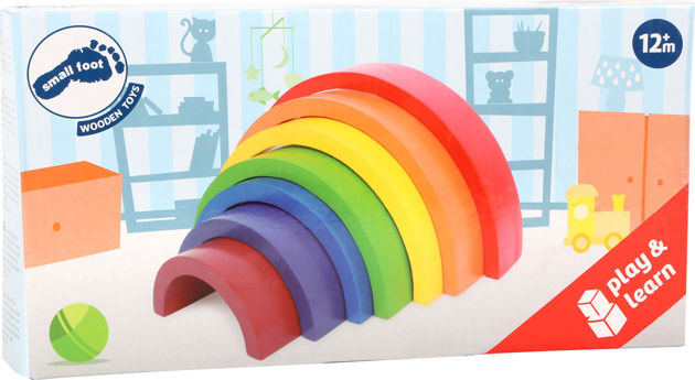 Kleiner Fuß Holzklötze Großer Regenbogen Montessori 