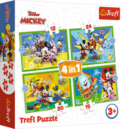 Micky Maus Puzzle 4in1 Micky unter Freunden 68 Elemente