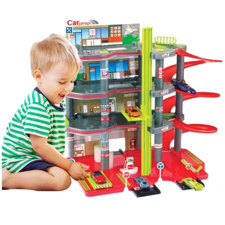 Mochtoys 4-Ebenen-Garage mit Auto